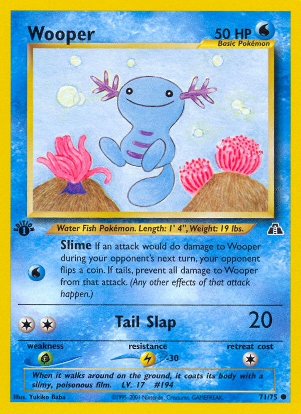 Wooper (71/75) [Neo Discovery 1st Edition] | Card Merchant Takapuna