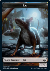 Rat // Zombie Double-Sided Token [Dungeons & Dragons: Adventures in the Forgotten Realms Commander Tokens] | Card Merchant Takapuna