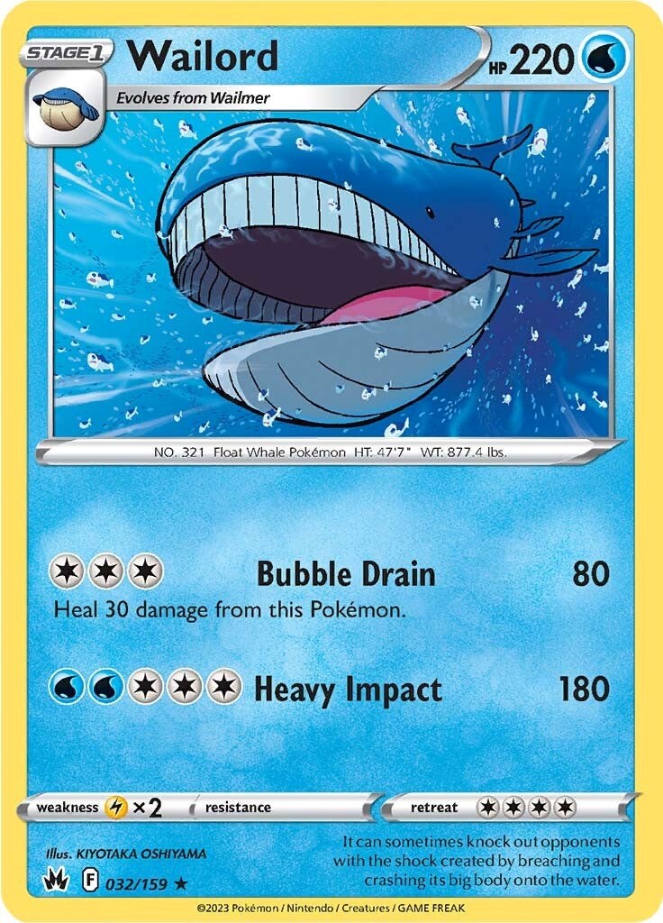 Wailord (032/159) [Sword & Shield: Crown Zenith] | Card Merchant Takapuna