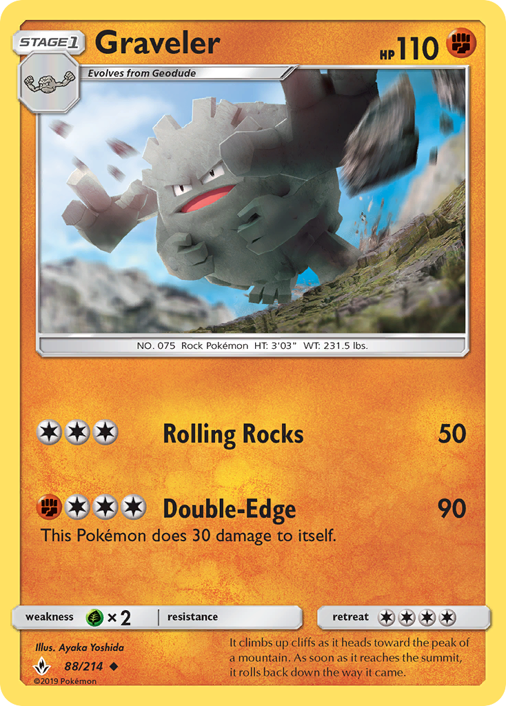 Graveler (88/214) [Sun & Moon: Unbroken Bonds] | Card Merchant Takapuna