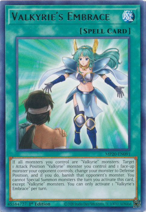 Valkyrie's Embrace [MP20-EN091] Rare | Card Merchant Takapuna