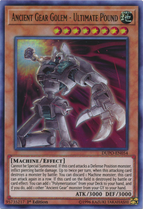 Ancient Gear Golem - Ultimate Pound [DUPO-EN054] Ultra Rare | Card Merchant Takapuna