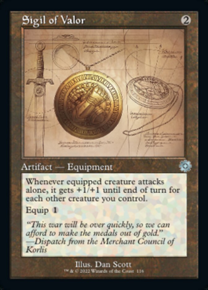 Sigil of Valor (Retro Schematic) [The Brothers' War Retro Artifacts] | Card Merchant Takapuna