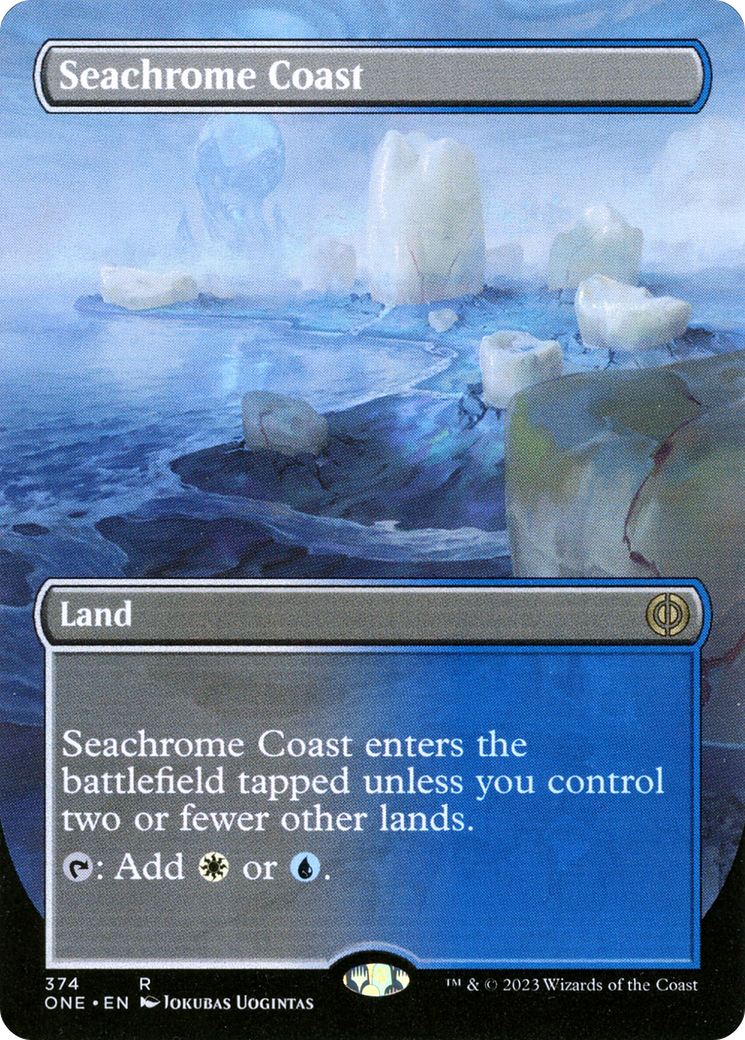 Seachrome Coast (Borderless Alternate Art) [Phyrexia: All Will Be One] | Card Merchant Takapuna