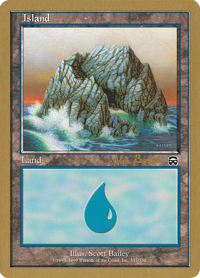 Island (ab337a) (Alex Borteh) [World Championship Decks 2001] | Card Merchant Takapuna