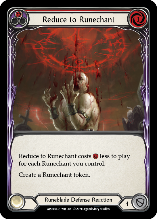 Reduce to Runechant (Red) [ARC088-R] (Arcane Rising)  1st Edition Rainbow Foil | Card Merchant Takapuna