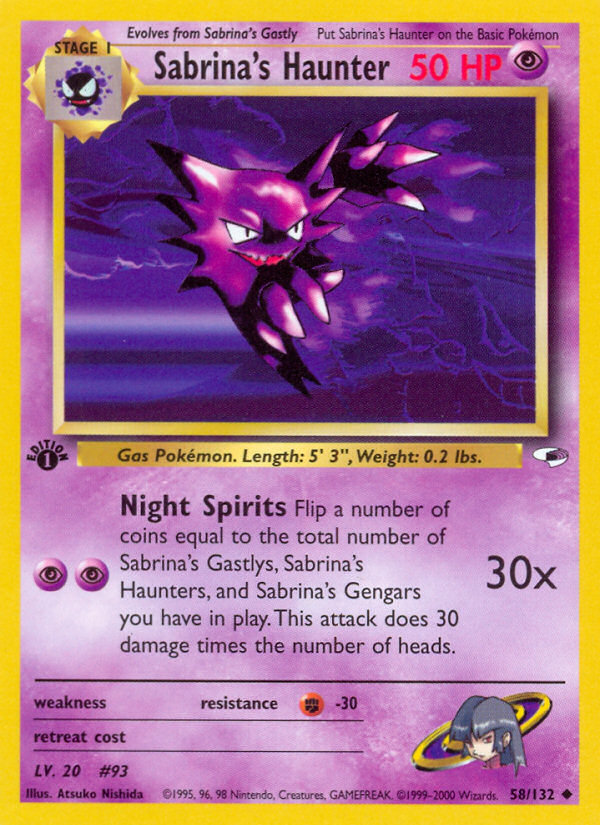 Sabrina's Haunter (58/132) [Gym Heroes 1st Edition] | Card Merchant Takapuna