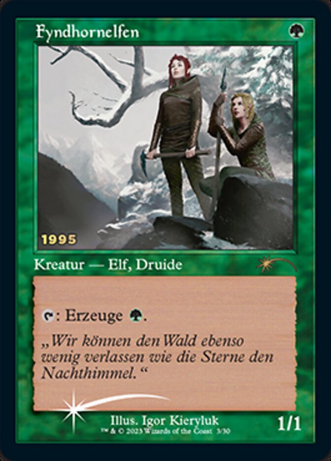 Fyndhornelfen (Fyndhorn Elves) [30th Anniversary Promos] | Card Merchant Takapuna