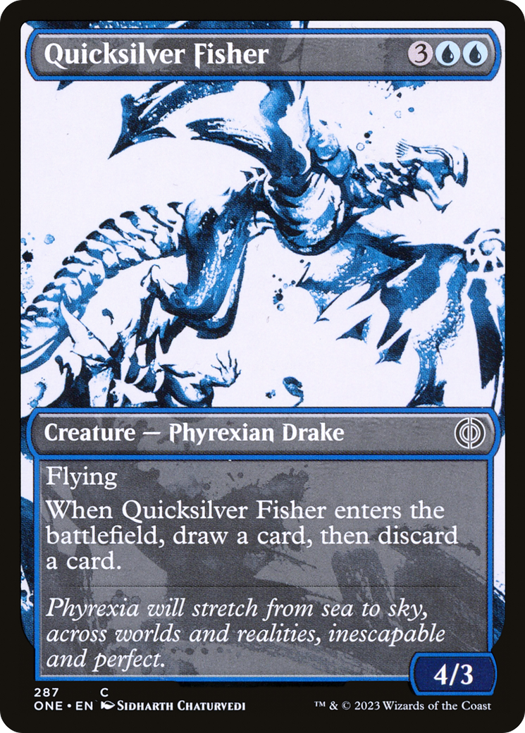 Quicksilver Fisher (Showcase Ichor) [Phyrexia: All Will Be One] | Card Merchant Takapuna