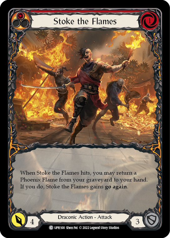 Stoke the Flames (Extended Art) [UPR100] (Uprising)  Rainbow Foil | Card Merchant Takapuna