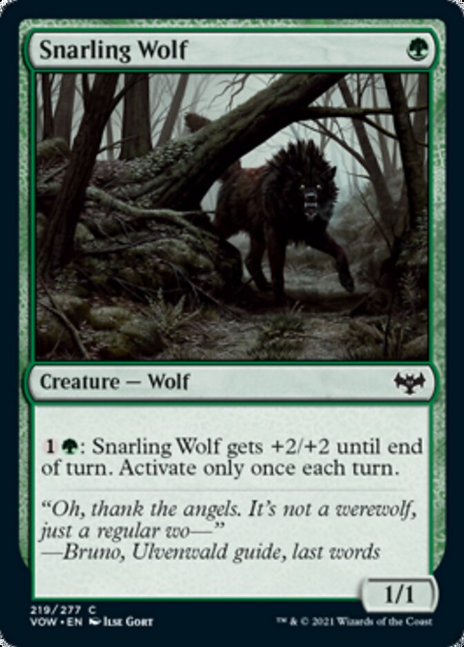 Snarling Wolf [Innistrad: Crimson Vow] | Card Merchant Takapuna