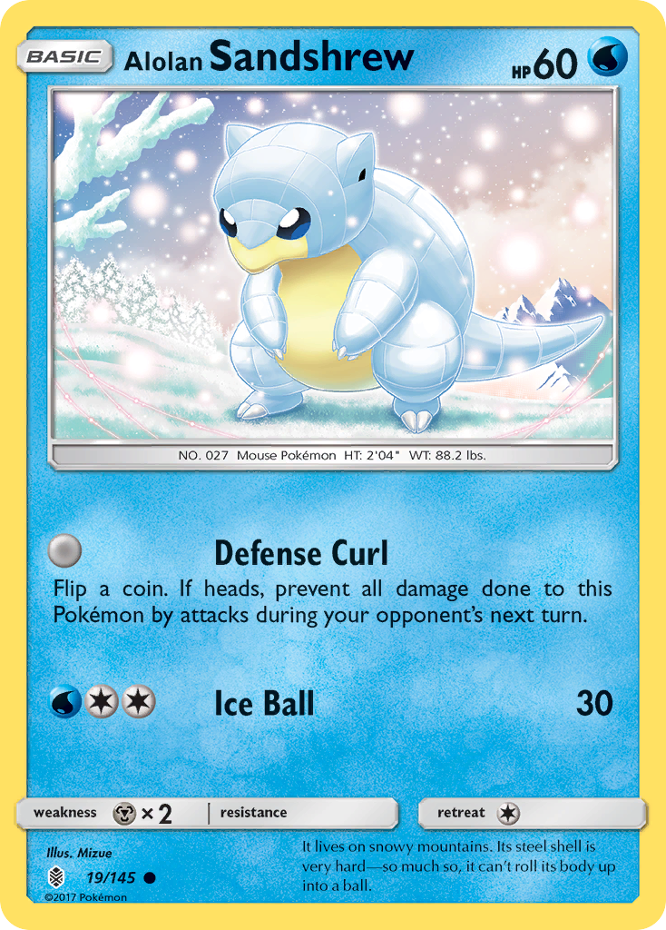 Alolan Sandshrew (19/145) [Sun & Moon: Guardians Rising] | Card Merchant Takapuna