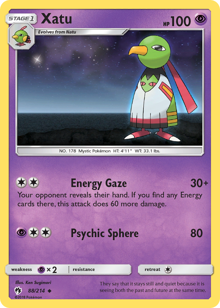 Xatu (88/214) [Sun & Moon: Lost Thunder] | Card Merchant Takapuna