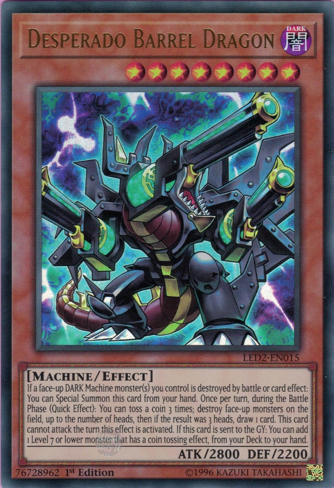 Desperado Barrel Dragon [LED2-EN015] Ultra Rare | Card Merchant Takapuna