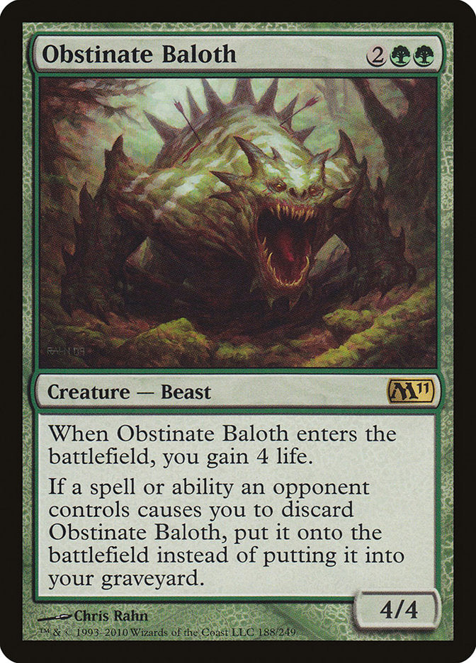 Obstinate Baloth [Magic 2011] | Card Merchant Takapuna