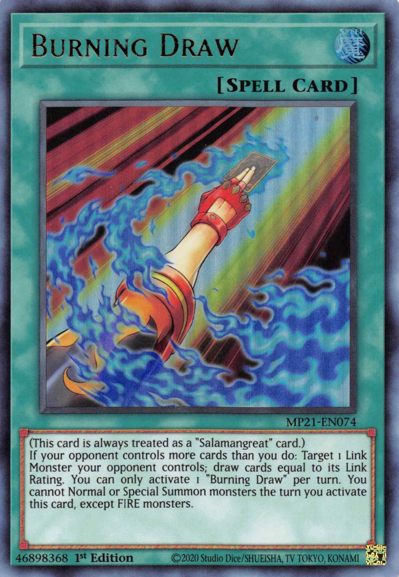 Burning Draw [MP21-EN074] Ultra Rare | Card Merchant Takapuna