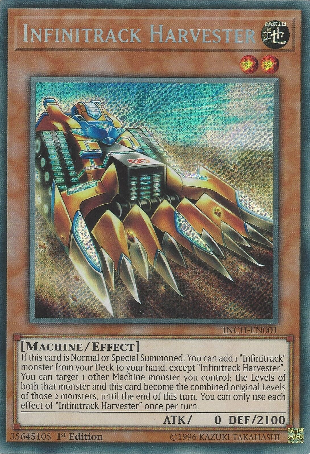 Infinitrack Harvester [INCH-EN001] Secret Rare | Card Merchant Takapuna