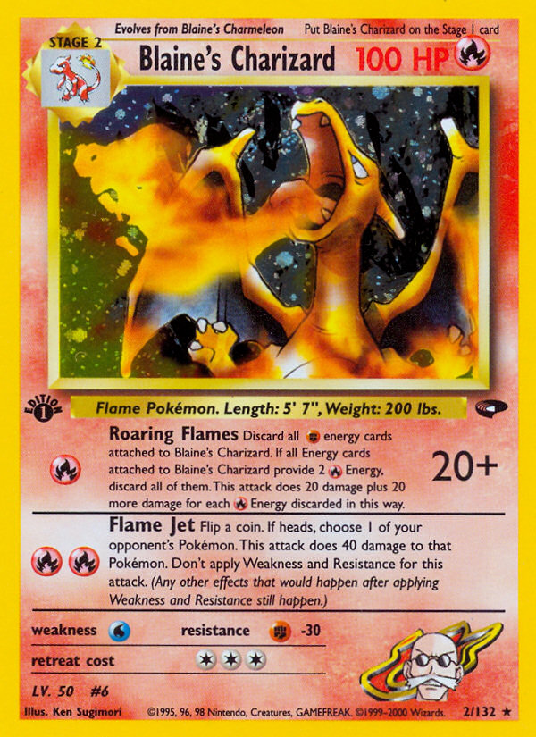 Blaine's Charizard (2/132) [Gym Challenge 1st Edition] | Card Merchant Takapuna