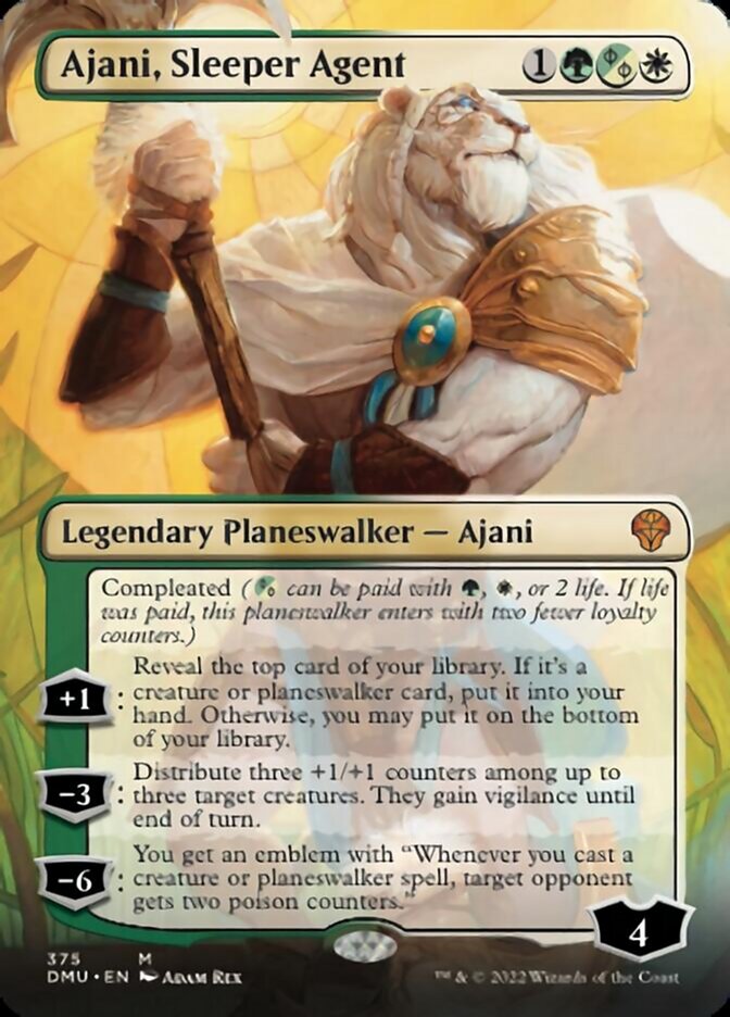 Ajani, Sleeper Agent (Borderless) (375) [Dominaria United] | Card Merchant Takapuna