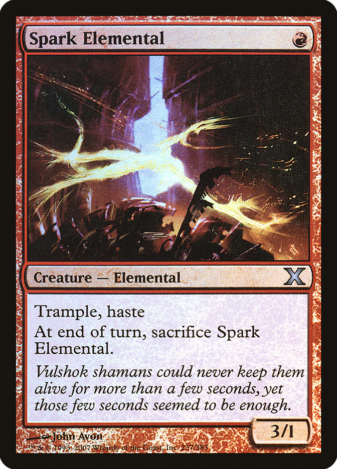 Spark Elemental (Premium Foil) [Tenth Edition] | Card Merchant Takapuna