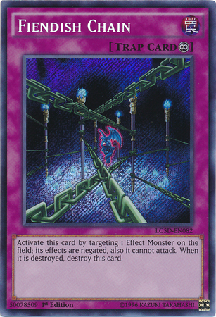 Fiendish Chain [LC5D-EN082] Secret Rare | Card Merchant Takapuna