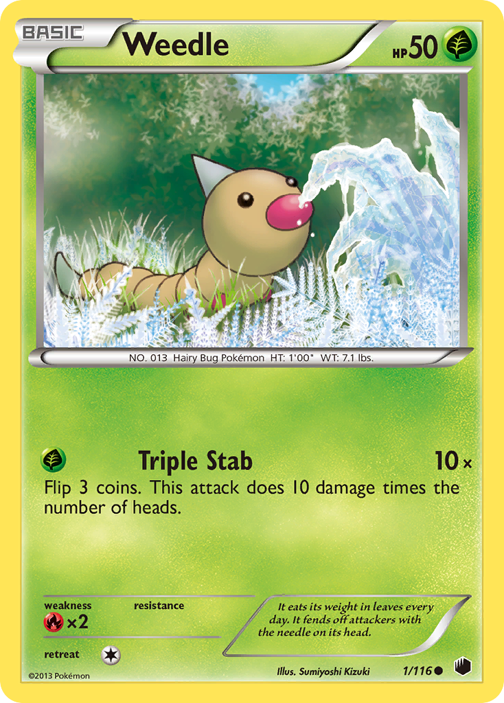 Weedle (1/116) [Black & White: Plasma Freeze] | Card Merchant Takapuna