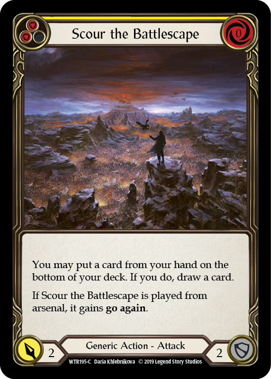 Scour the Battlescape (Yellow) [WTR195-C] (Welcome to Rathe)  Alpha Print Normal | Card Merchant Takapuna