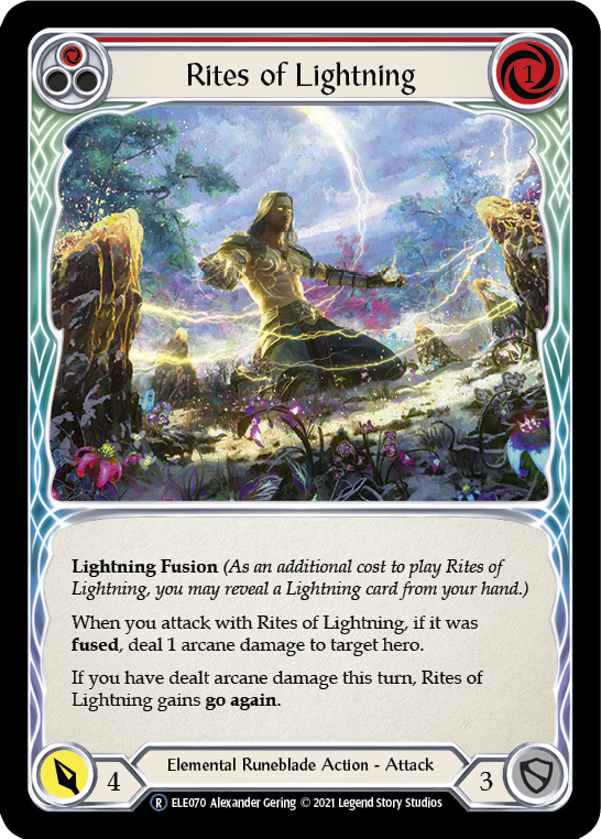 Rites of Lightning (Red) [U-ELE070] (Tales of Aria Unlimited)  Unlimited Normal | Card Merchant Takapuna