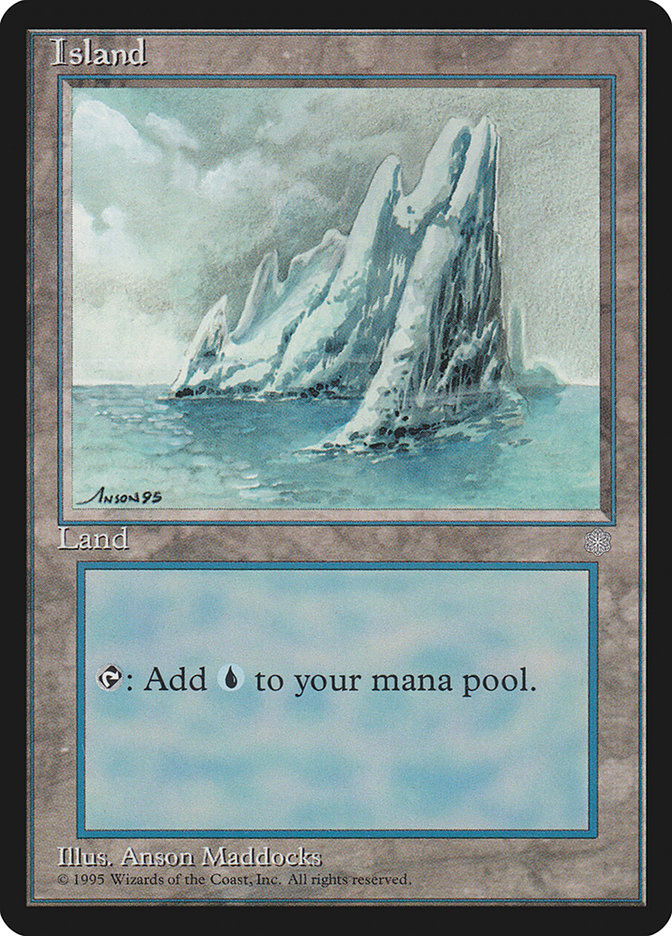 Island (No Birds / Signature on Left) [Ice Age] | Card Merchant Takapuna