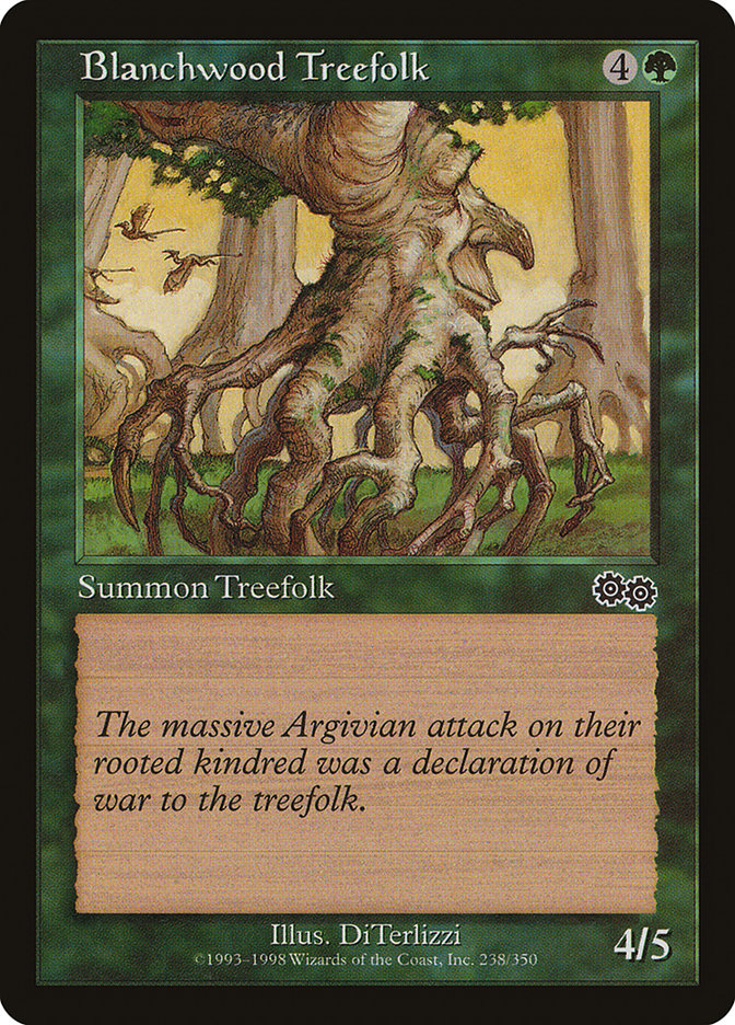 Blanchwood Treefolk [Urza's Saga] | Card Merchant Takapuna