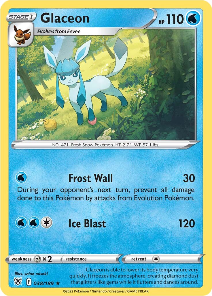 Glaceon (038/189) [Sword & Shield: Astral Radiance] | Card Merchant Takapuna