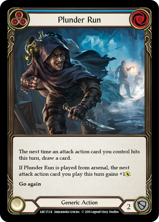 Plunder Run (Blue) [ARC172-R] (Arcane Rising)  1st Edition Normal | Card Merchant Takapuna