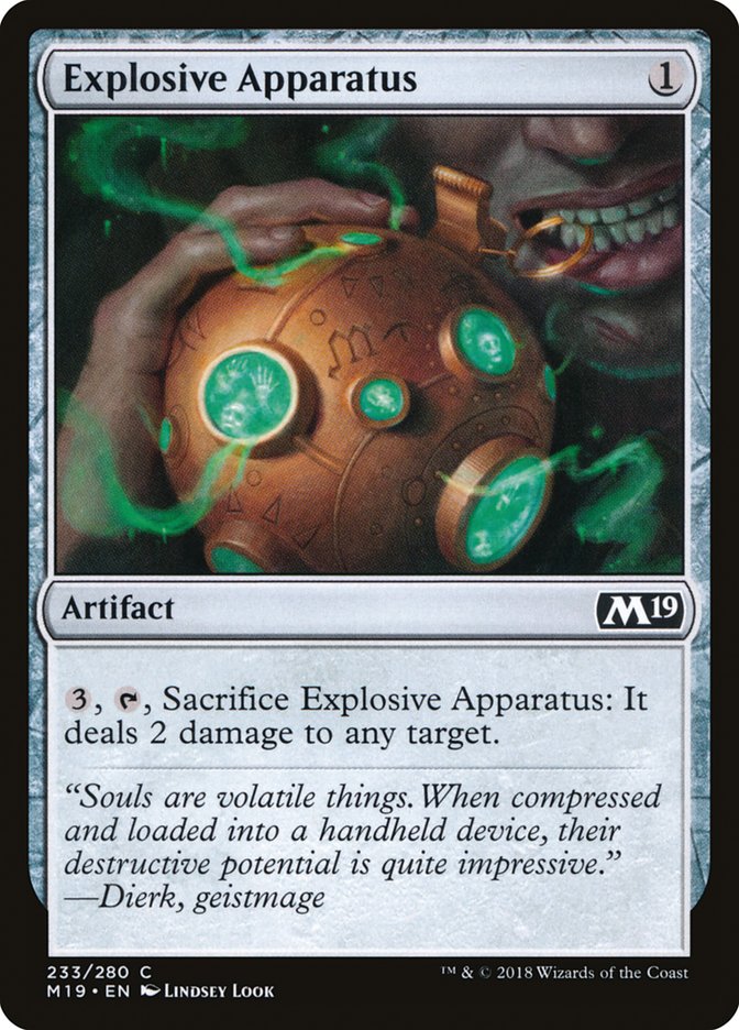 Explosive Apparatus [Core Set 2019] | Card Merchant Takapuna