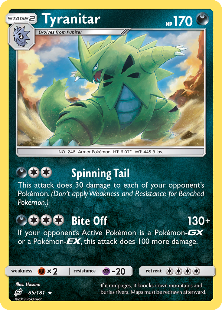 Tyranitar (85/181) [Sun & Moon: Team Up] | Card Merchant Takapuna