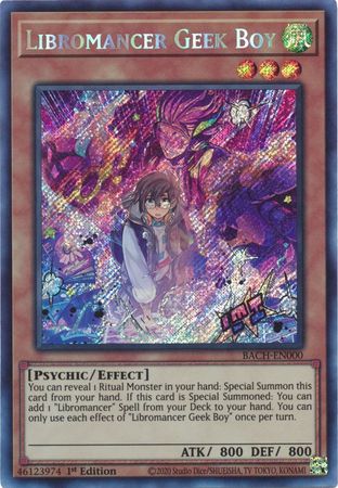 Libromancer Geek Boy [BACH-EN000] Secret Rare | Card Merchant Takapuna