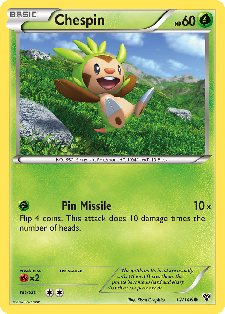 Chespin (12/146) [XY: Base Set] | Card Merchant Takapuna