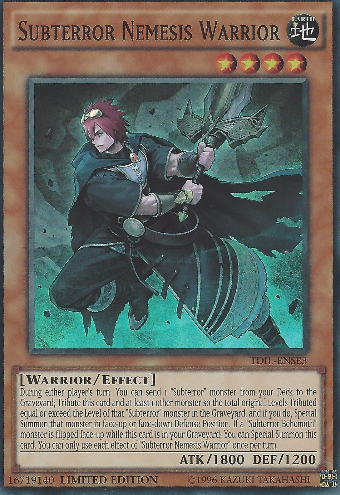 Subterror Nemesis Warrior [TDIL-ENSE3] Super Rare | Card Merchant Takapuna