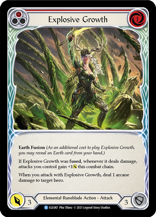 Explosive Growth (Red) [ELE067] (Tales of Aria)  1st Edition Normal | Card Merchant Takapuna