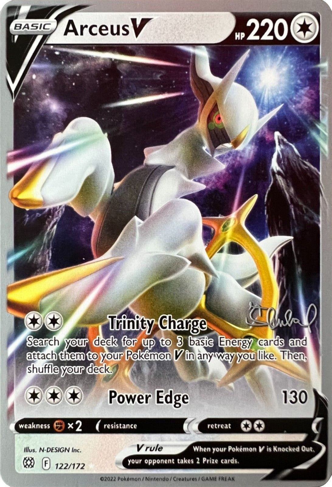 Arceus V (122/172) (ADP - Ondrej Skubal) [World Championships 2022] | Card Merchant Takapuna