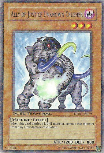 Ally of Justice Unknown Crusher [DT01-EN079] Rare | Card Merchant Takapuna