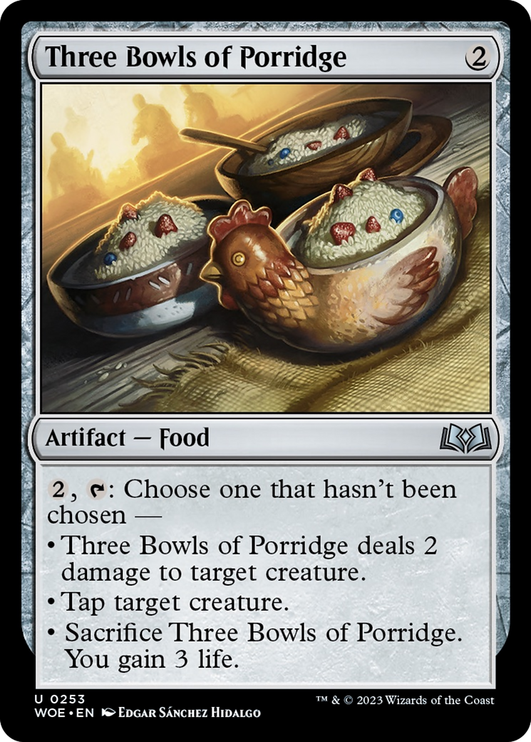 Three Bowls of Porridge [Wilds of Eldraine] | Card Merchant Takapuna