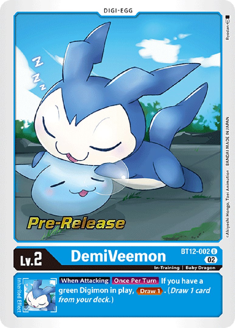 DemiVeemon [BT12-002] [Across Time Pre-Release Cards] | Card Merchant Takapuna