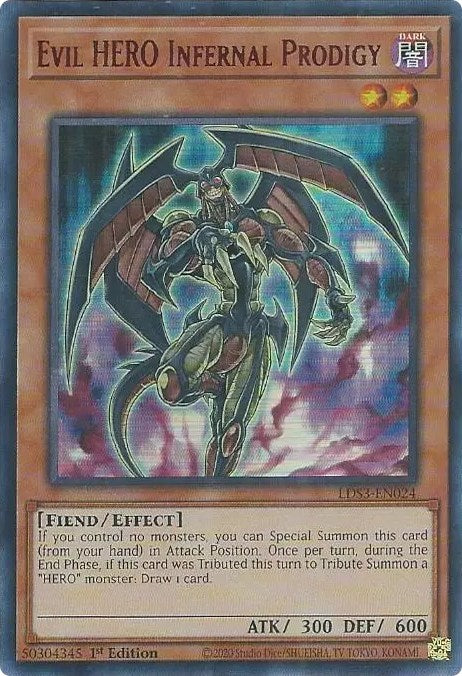 Evil HERO Infernal Prodigy (Red) [LDS3-EN024] Ultra Rare | Card Merchant Takapuna