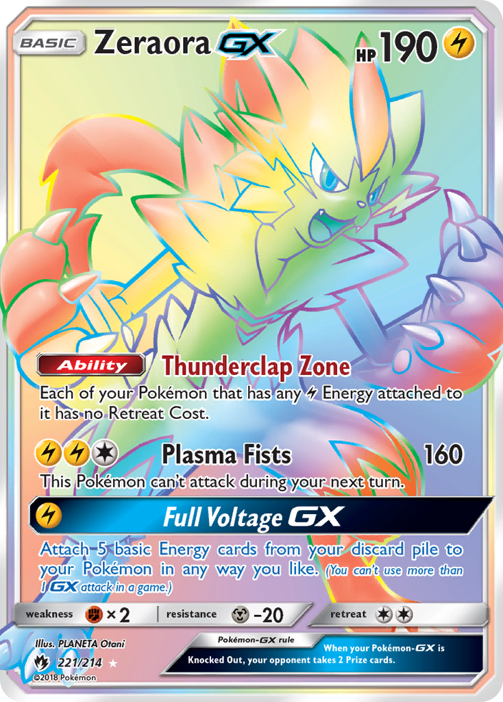 Zeraora GX (221/214) [Sun & Moon: Lost Thunder] | Card Merchant Takapuna