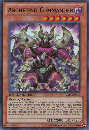 Archfiend Commander [JUMP-EN067] Ultra Rare | Card Merchant Takapuna