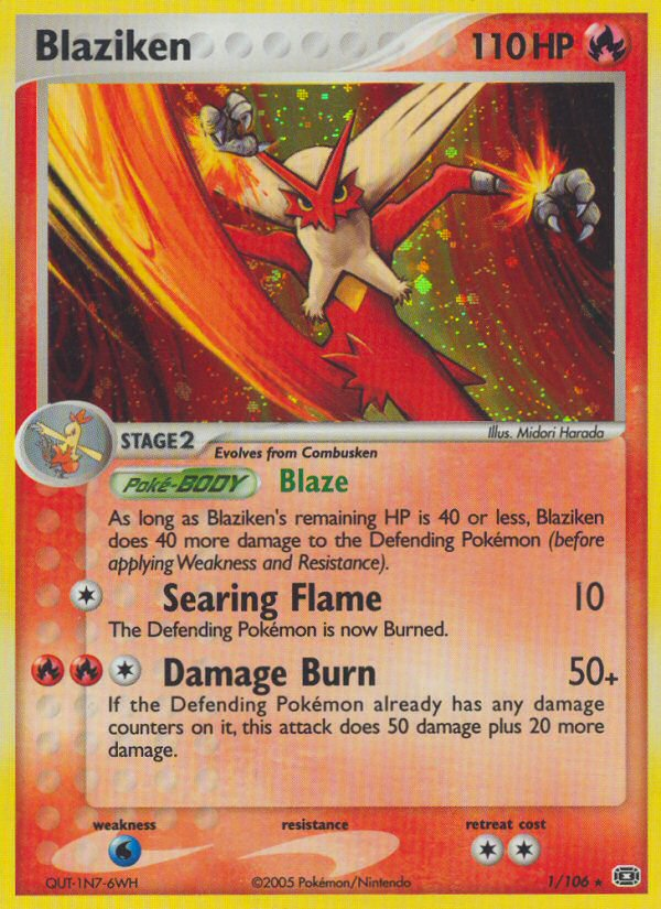 Blaziken (1/106) [EX: Emerald] | Card Merchant Takapuna