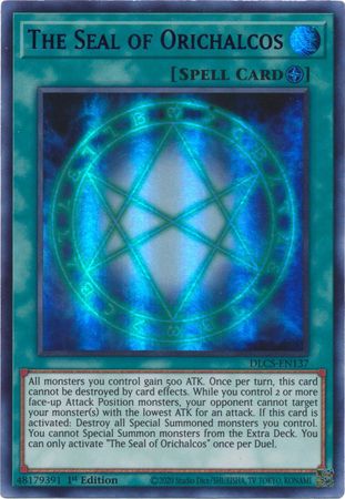 The Seal of Orichalcos (Blue) [DLCS-EN137] Ultra Rare | Card Merchant Takapuna