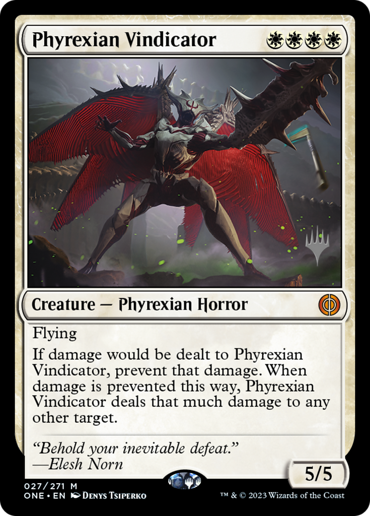 Phyrexian Vindicator (Promo Pack) [Phyrexia: All Will Be One Promos] | Card Merchant Takapuna