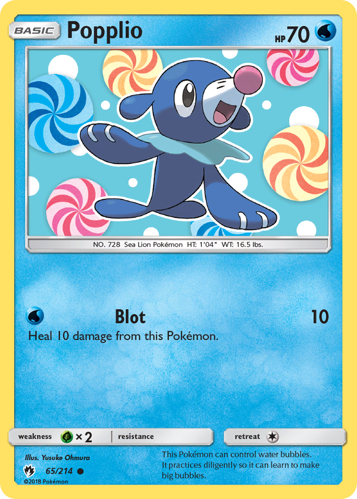 Popplio (65/214) [Sun & Moon: Lost Thunder] | Card Merchant Takapuna