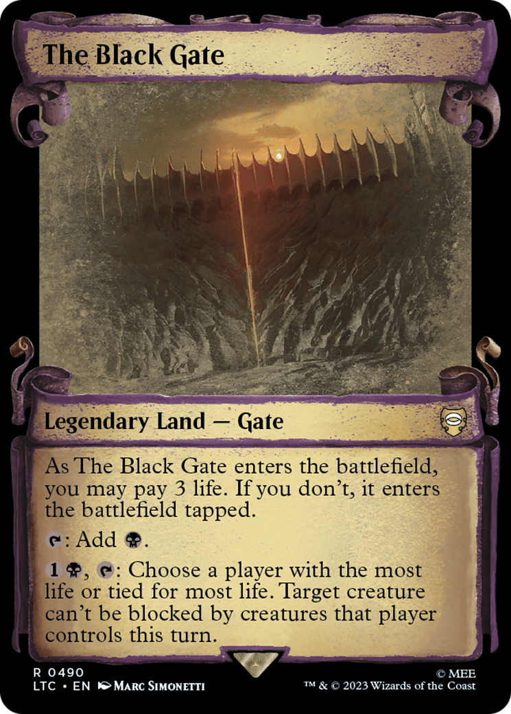 The Black Gate [The Lord of the Rings: Tales of Middle-Earth Commander Showcase Scrolls] | Card Merchant Takapuna